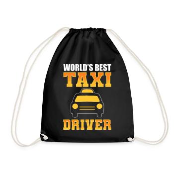 World's Best Taxi Driver Taxifahrer - Turnbeutel - Schwarz - Vorne
