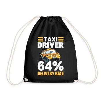Lustiger Taxifahrer Taxi - Turnbeutel - Schwarz - Vorne