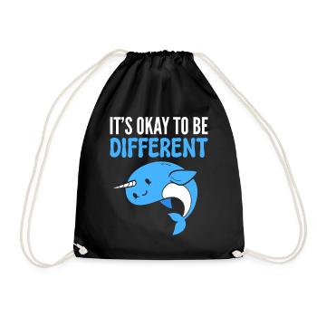 It's Okay To Be Different Aquarianer - Turnbeutel - Schwarz - Vorne