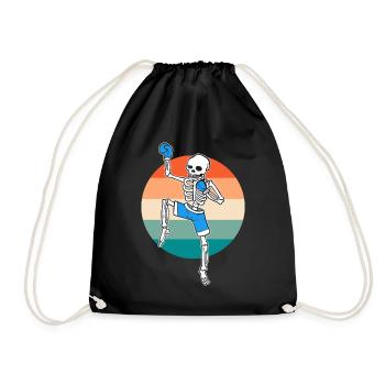 Lustiges Skelett Muay Thai Muay-Thai-Kämpfer - Turnbeutel - Schwarz - Vorne
