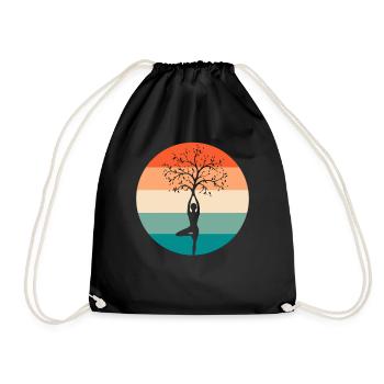 Yoga-Meditation Meditationstrainer - Turnbeutel - Schwarz - Vorne