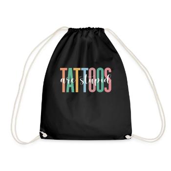 Les tatouages sont stupides drôles anti-tatouage - Sac de sport léger - noir - Devant