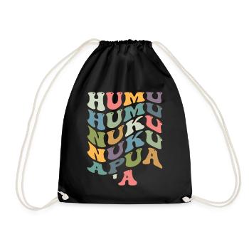 Humuhumunukunukuapua'a Hawaiian Reef Pusher - Drawstring Bag - black - Front