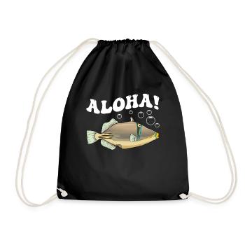Humuhumunukunukuapua'a Hawaiianischer Riff-Drücker - Turnbeutel - Schwarz - Vorne