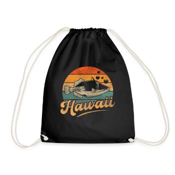 Humuhumunukunukuapua'a Hawaiian Reef Pusher - Drawstring Bag - black - Front