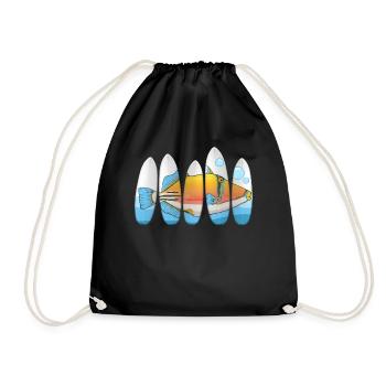 Humuhumunukunukuapua'a Hawaiian Reef Pusher - Drawstring Bag - black - Front