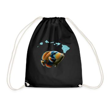 Humuhumunukunukuapua'a Hawaiian Reef Pusher - Drawstring Bag - black - Front