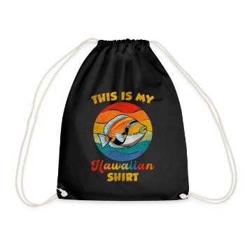 Humuhumunukunukuapua'a Hawaiian Reef Pusher - Drawstring Bag - black - Front
