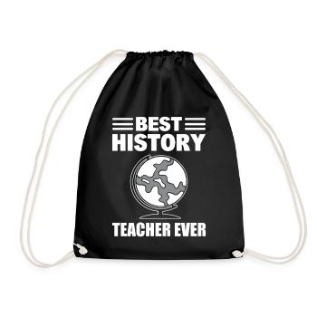 Best History Teacher Geschichtslehrer - Turnbeutel - Schwarz - Vorne