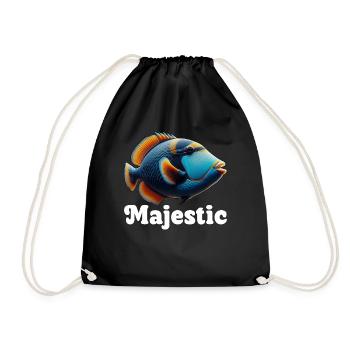 Humuhumunukunukuapua'a Hawaiian Reef Pusher - Drawstring Bag - black - Front