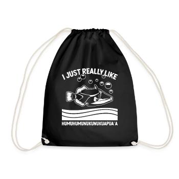 Humuhumunukunukuapua'a Hawaiian Reef Triggerfish - Drawstring Bag - black - Front