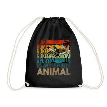 Humuhumunukunukuapua'a Hawaiian Reef Triggerfish - Drawstring Bag - black - Front