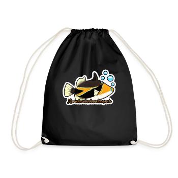 Humuhumunukunukuapua'a Hawaiian Reef Pusher - Drawstring Bag - black - Front