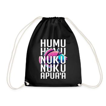 Humuhumunukunukuapua'a Hawaiian Reef Triggerfish - Drawstring Bag - black - Front