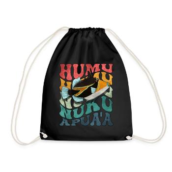 Humuhumunukunukuapua'a Hawaiian Reef Triggerfish - Drawstring Bag - black - Front