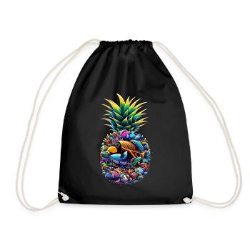 Humuhumunukunukuapua'a Hawaiian Reef Pusher - Drawstring Bag - black - Front
