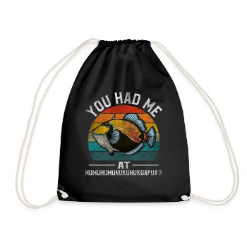 Humuhumunukunukuapua'a Hawaiian Reef Pusher - Drawstring Bag - black - Front