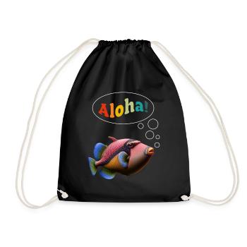 Humuhumunukunukuapua’a Pousseur de récif hawaïen - Sac de sport léger - noir - Devant