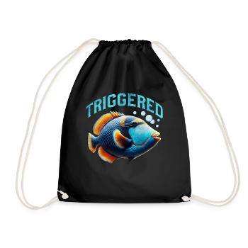 Humuhumunukunukuapua'a Hawaiian Reef Pusher - Drawstring Bag - black - Front