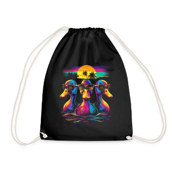 Ducks Duckling Ducky Sunglasses Beach Sunglasses - Drawstring Bag - black - Front