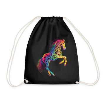 Appaloosa Horse Pop Art - Drawstring Bag - black - Front