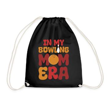 Lustige Bowling-Mama Bowlingspieler - Turnbeutel - Schwarz - Vorne
