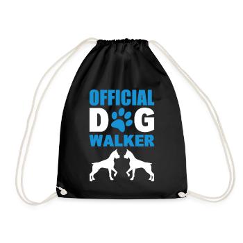 Official Dog Walker Tiersitter - Turnbeutel - Schwarz - Vorne
