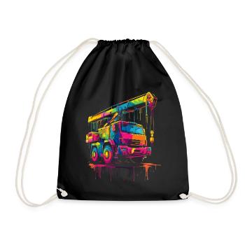 Grutier Driver Construction Pop Art - Sac de sport léger - noir - Devant