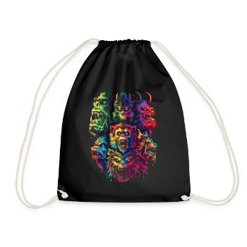 Kryptozoologie Kryptiden-Verschwörung Pop Art - Turnbeutel - Schwarz - Vorne