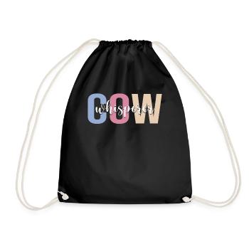 Éleveur de vaches Éleveur de vaches Élevage de vaches - Sac de sport léger - noir - Devant