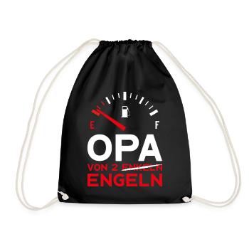 VATERTAG OPA VON 2 ENKELN ENGELN OPA - Turnbeutel - Schwarz - Vorne