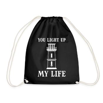 You Light Up My Life Leuchtturmwärter - Turnbeutel - Schwarz - Vorne