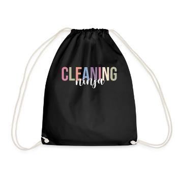School Caretaker Caretaker Cleaning Team - Drawstring Bag - black - Front