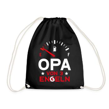 VATERTAG OPA VON 3 ENKELN OPA - Turnbeutel - Schwarz - Vorne