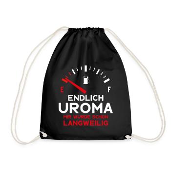 ERSTER URENKEL ENDLICH UROMA - Turnbeutel - Schwarz - Vorne