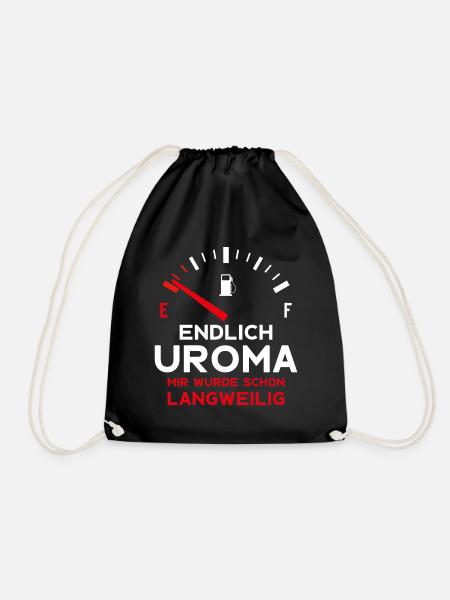 ERSTER URENKEL ENDLICH UROMA - Turnbeutel - Schwarz