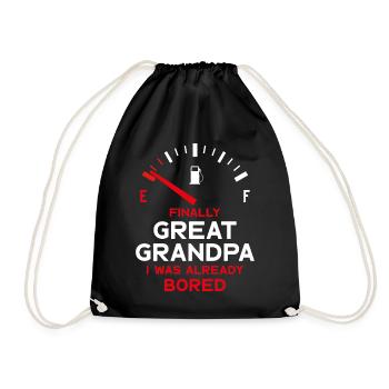 FINALLY GREAT GRANDPA ENDLICH UROPA - Turnbeutel - Schwarz - Vorne