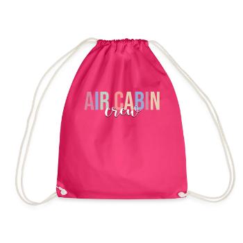 Flugbegleiterin Stewardess - Turnbeutel - Fuchsia - Vorne