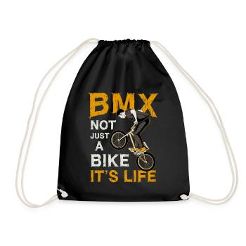 BMX ist nicht nur ein Fahrrad / BMX freestyle - Turnbeutel - Schwarz - Vorne