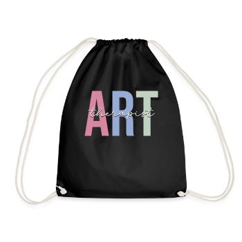 Art Therapy Art Teacher - Drawstring Bag - black - Front