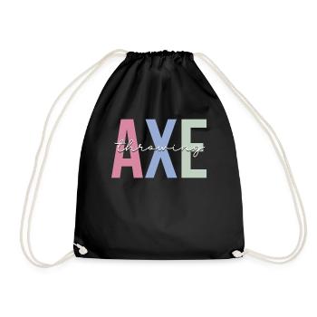 Axt-Werfer - Turnbeutel - Schwarz - Vorne