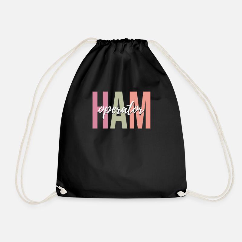 Ham Radio Radio Operator - Drawstring Bag - black