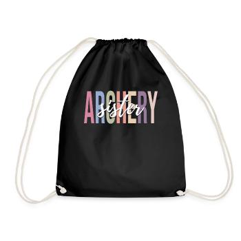 Archer Archery Girl Arc et patte - Sac de sport léger - noir - Devant