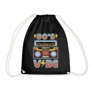 80s Vibe Antiquitätensammler - Turnbeutel - Schwarz - Vorne
