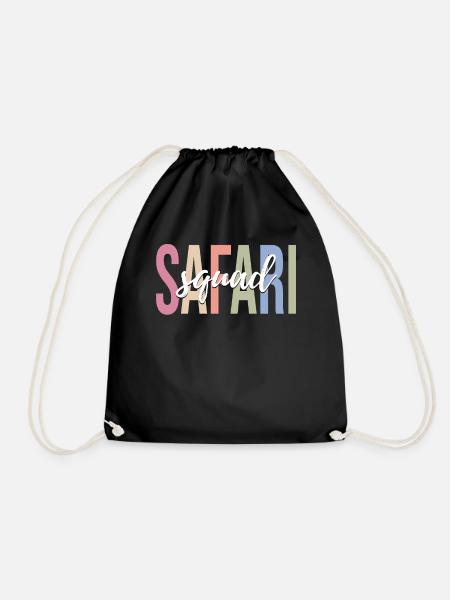 Safari-Liebhaber Zoo-Safari - Turnbeutel - Schwarz