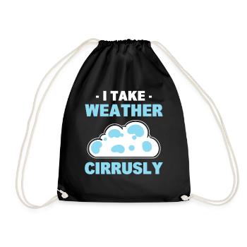 I Take Weather Cirrusly Wetterfrosch - Turnbeutel - Schwarz - Vorne