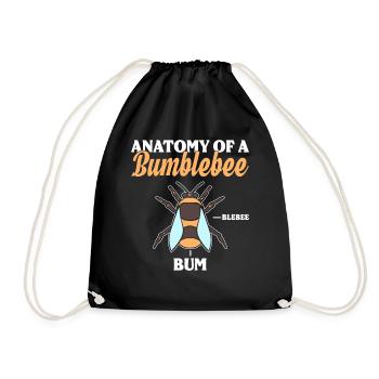 Anatomy Of Bumblebee Imker - Turnbeutel - Schwarz - Vorne
