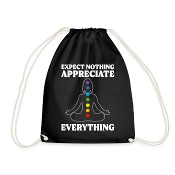 Expect Nothing Appreciate Everything Coach - Turnbeutel - Schwarz - Vorne