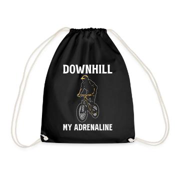 Mountainbiken bergab Mountainbiker - Turnbeutel - Schwarz - Vorne