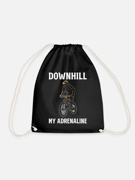 Mountainbiken bergab Mountainbiker - Turnbeutel - Schwarz